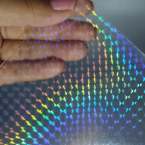 Pellicola autoadesiva trasparente olografica Prism Foglio A4 - Adesivo olografico in vinile