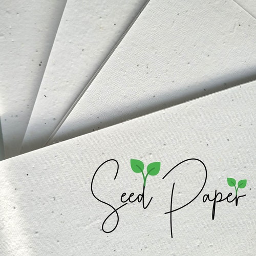 Printable A4 Seed Paper Printer Safe - White Printable Seeded Paper Sheets - 200 GSM Premium Handmade wildflower Seed Paper