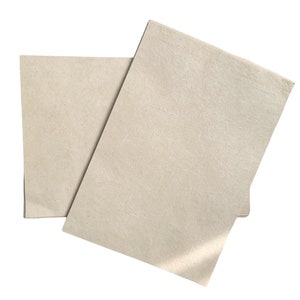 Feuilles A4 de papier imprimable blanc cassé fait main vintage - Papier fait main premium 130 GSM pour la journalisation et le scrapbooking