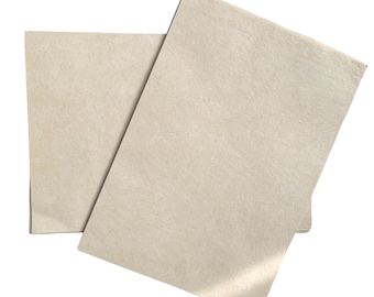 Fogli A4 di carta stampabile bianco sporco vintage fatti a mano - Carta fatta a mano premium da 130 g/m² per journaling e scrapbooking