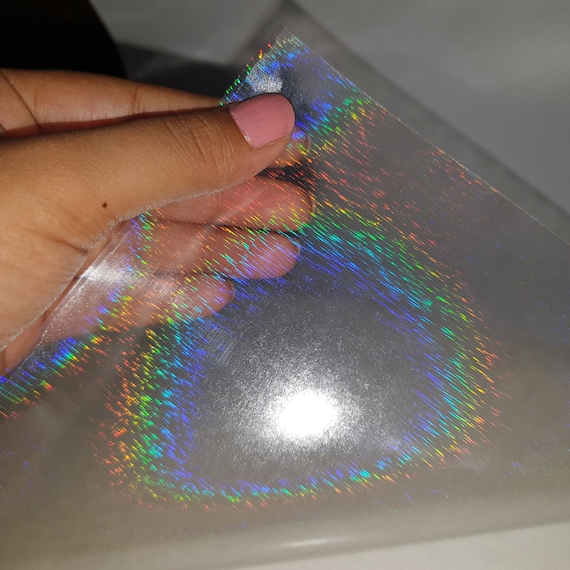 Meteor Shower Holographic Transparent Self Adhesive Overlay Film A4 Sheet - Vinyl Holographic Sticker