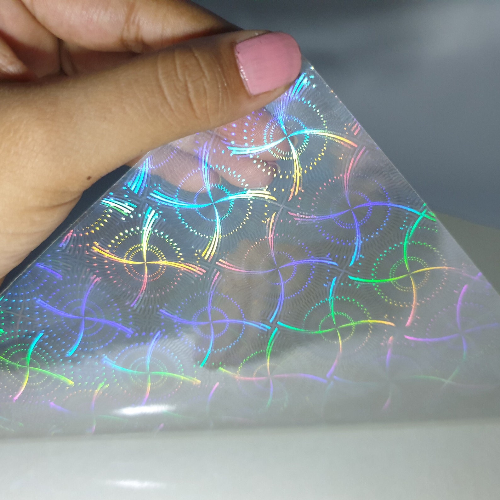 Whirlwind Holographic Transparent Self Adhesive Overlay Film A4 Sheet ...