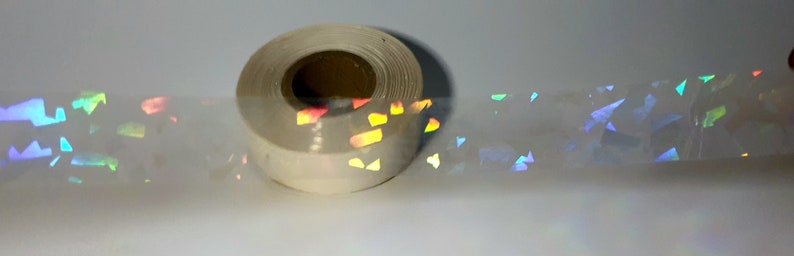 Gebrochenes Glas Holographisches Transparent Washi Masking Dekoratives reflektierendes Band 3/4 x 40 Fuß Bild 6