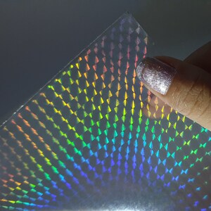 Prism Holographic Transparent Self Adhesive Overlay Film A4 Sheet ...