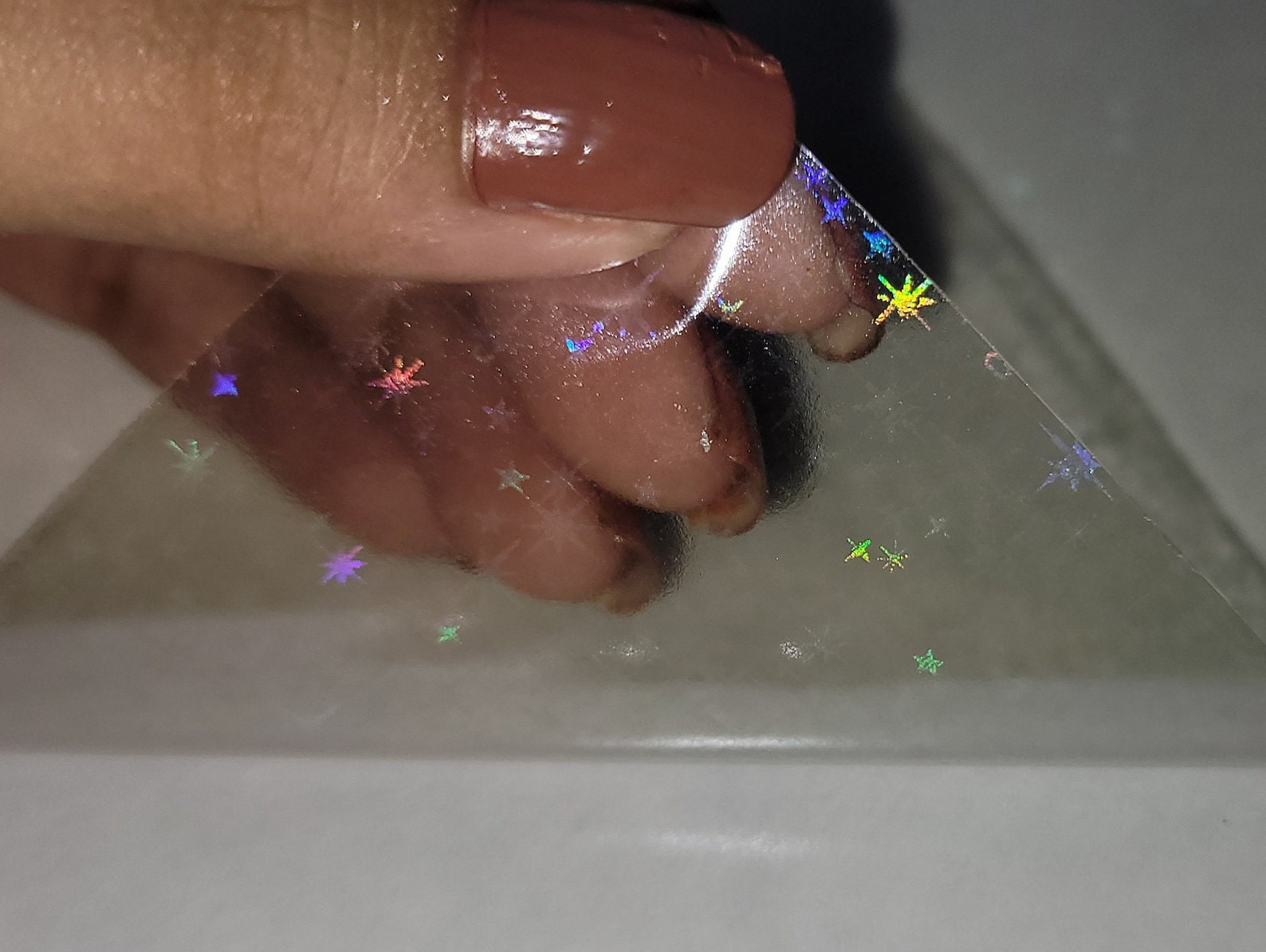 Star Holographic Transparent Self Adhesive Overlay Film A4 Sheet ...