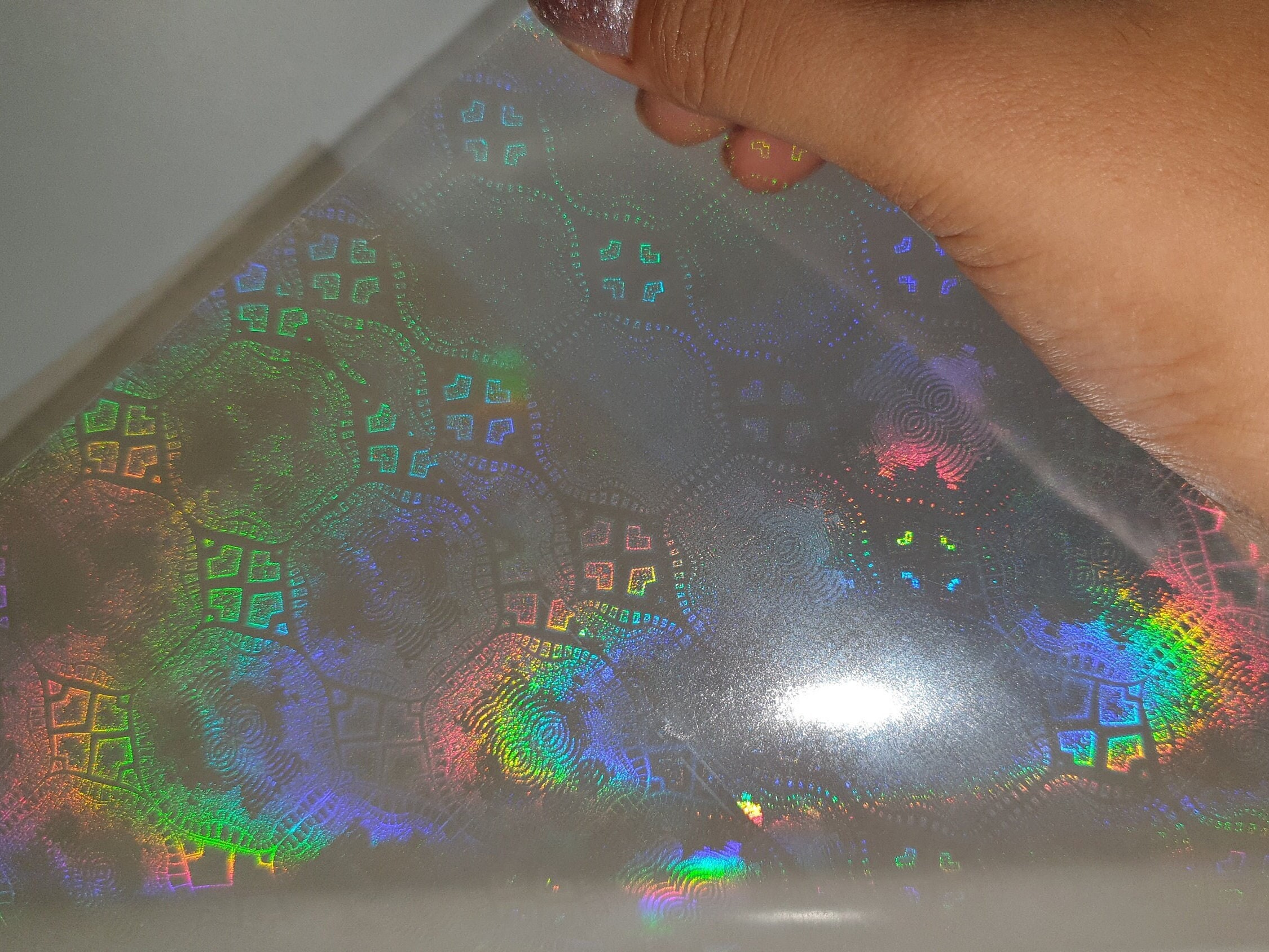 Aztech Design Holographic Transparent Self Adhesive Overlay - Etsy