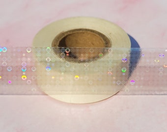 Rings Holographic Transparent Washi Masking Decorative Reflective Tape 3/4" x 40 Feet