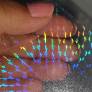 Prism Holographic Transparent Self Adhesive Overlay Film A4 Sheet ...