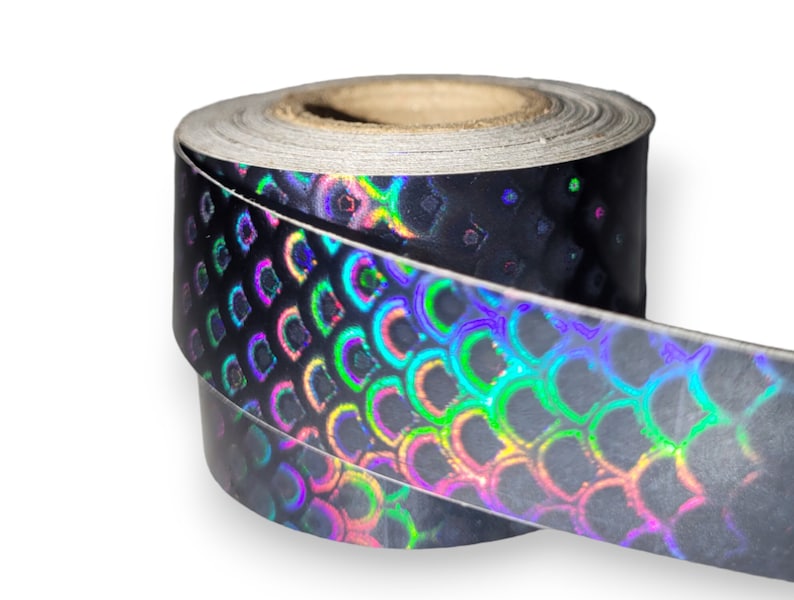 Regenboog pauwenveren ontwerp holografische decoratieve reflecterende tape 3/4 x 40 voet afbeelding 1