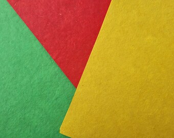 Assorted color Handmade A4 Paper Sheets Printer Safe - 200 GSM Premium Handmade Paper