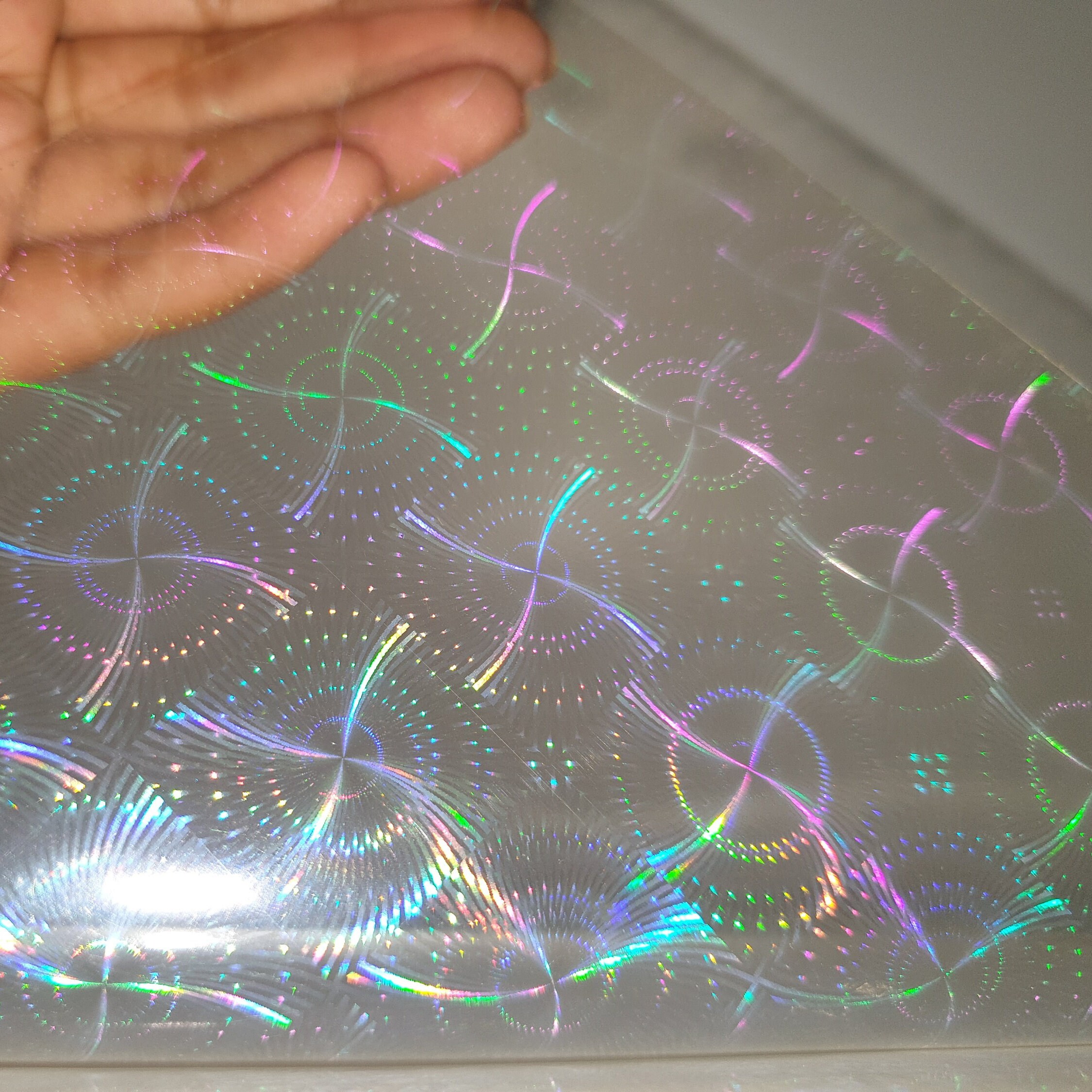 Whirlwind Holographic Transparent Self Adhesive Overlay Film A4 Sheet ...