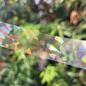 Gebrochenes Glas Holographisches Transparent Washi Masking Dekoratives reflektierendes Band 3/4 x 40 Fuß Bild 2