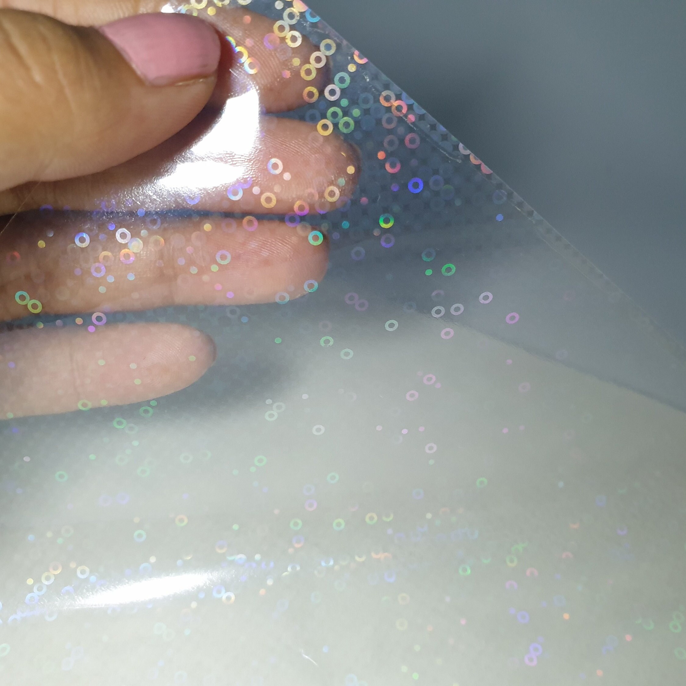 Rings Holographic Transparent Self Adhesive Overlay Film A4 Sheet ...