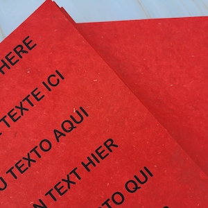 Himalayan Handmade Red Color A4 Paper Sheets Printer Safe - 200 GSM Premium Handmade Paper