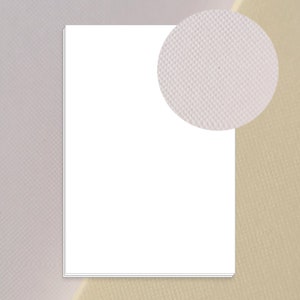 Papier cartonné texturé à pois – 8,5 x 11" vierge épais 290 GMS pour imprimante – Blanc/couleur crème