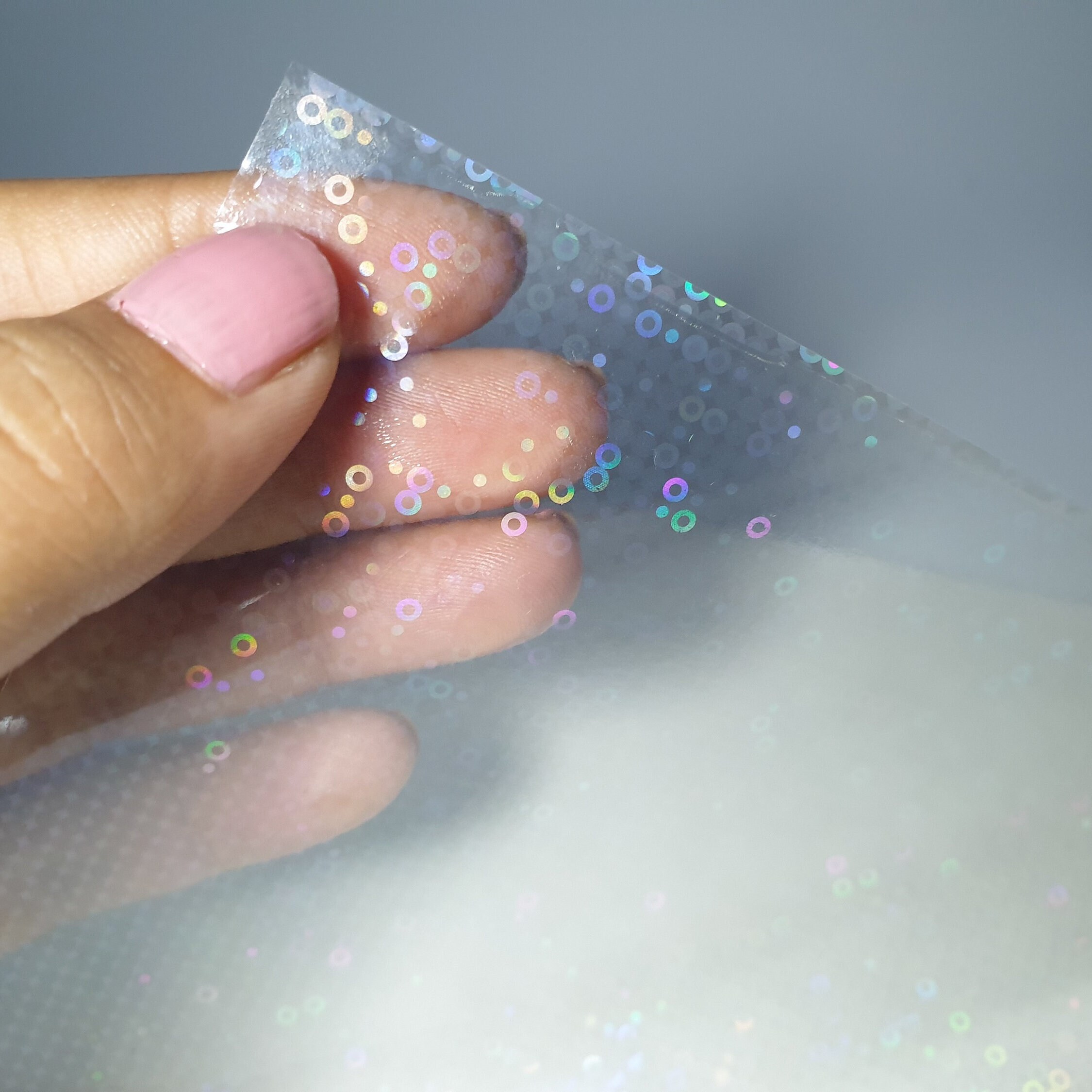 Rings Holographic Transparent Self Adhesive Overlay Film A4 Sheet ...