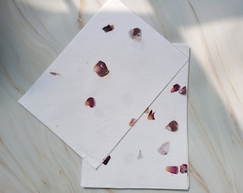 Red Rose Petal Handmade Paper Card Stock 8.5" x 11" - A4 Himalayan Handmade Paper