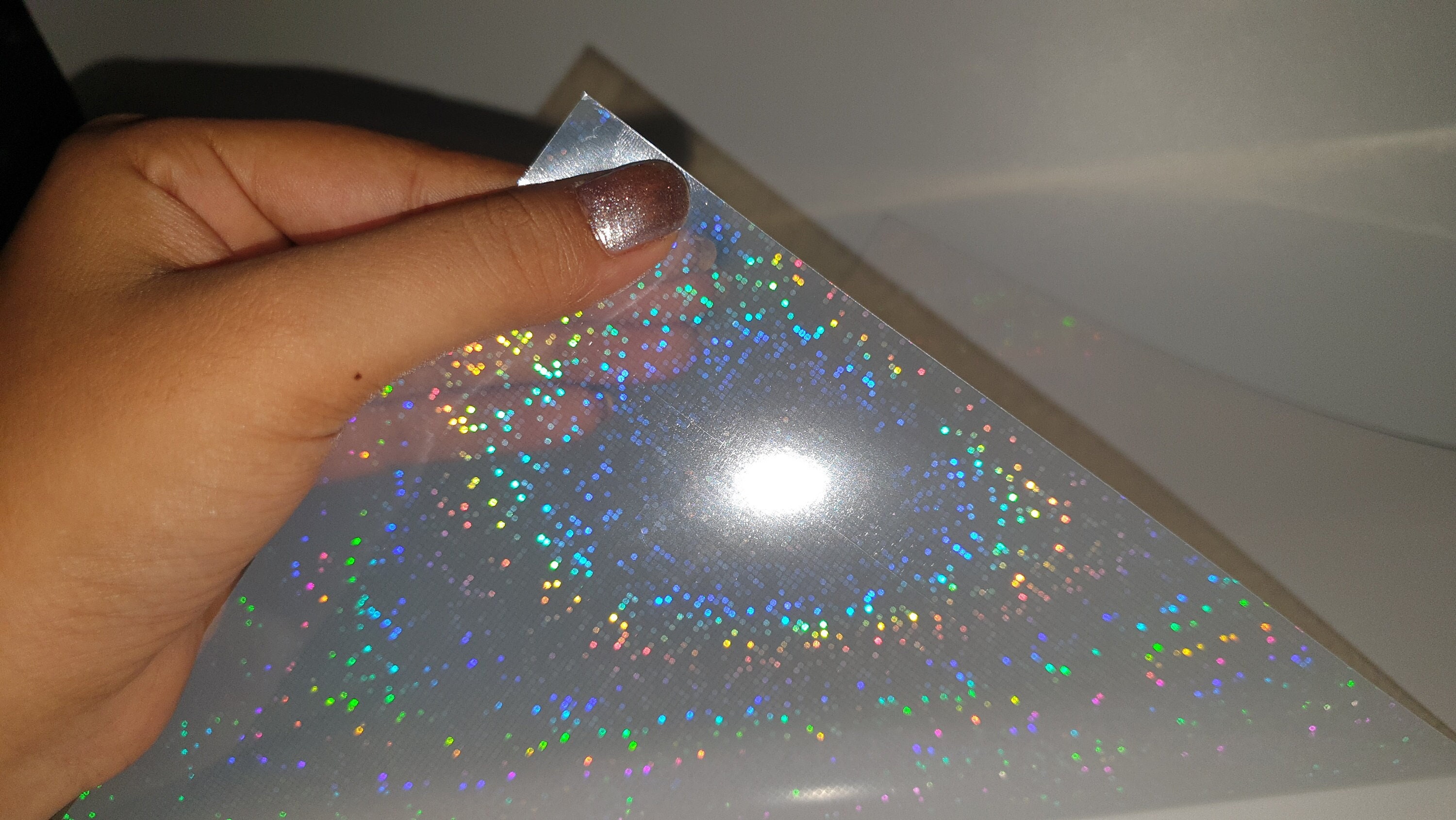 Holographic Card A4 Silver Rainbow Card Metallic Holographic Paper Thick  210gsm