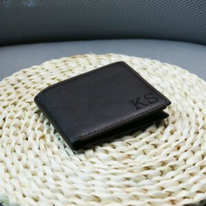 Personalized Mens Wallet,Genuine Soft Dark Brown Leather Wallet, Personalized Birthday Gift for Boyfriend, Husband, Anniversary Gift