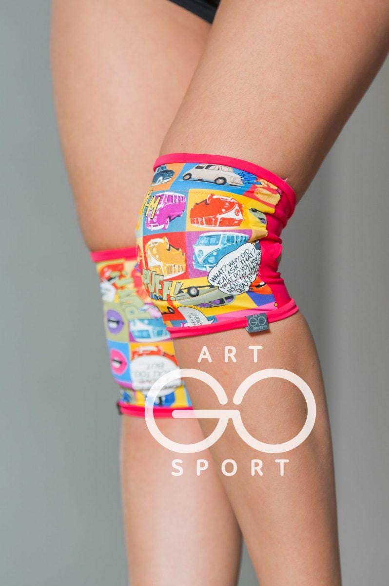 Hauts De Cuisses Pour Pole Dance - Chaussettes Imprimées Silicone Avec Genouillères Amovibles