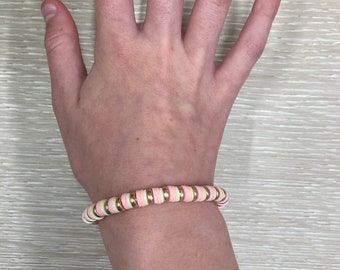 Sunset preppy clay bead bracelet