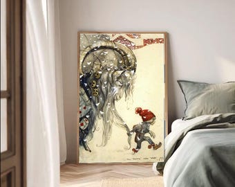 christmas goat john bauers christmas poster