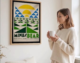 minus the bear 2025 poster boston house of blues tour art print wall art home gallery decor