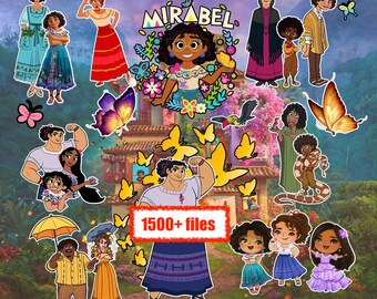 Encanto; SVG Clipart, Disney PNG, Plus Gift Font (Digital Download)
