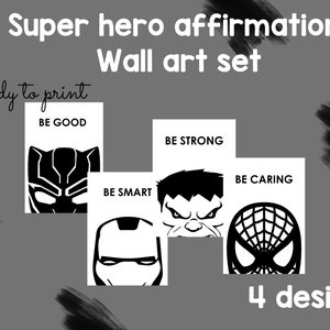 Super hero affirmation wall art