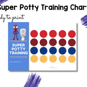 Super Hero Potty Training Chart | Potty Sticker Chart | Potty Workout Printable | Potty Training for Toddlers
