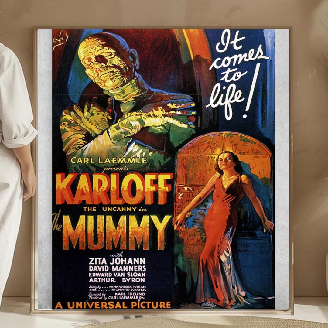 The Mummy Vintage Boris Karloff Movie Poster - Etsy