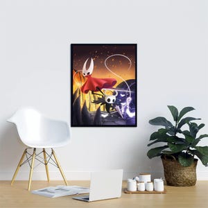 Mapa do jogo Hollow Knight, pôster de decoração de parede sem moldura, decoração de casa para quem gosta de decorar, pôster de decoração de parede