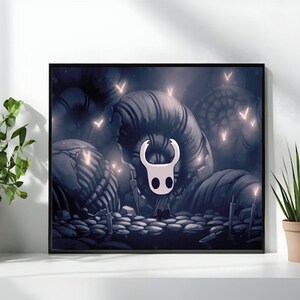 Pôster de decoração de parede Hallownest sem moldura do jogo Hollow Knight, decoração de casa para quem gosta de decorar, pôster de decoração de parede