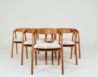 Dining chairs set of 6 rustic oak wood safari beige ethnic style