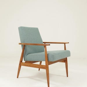 Mid century modern armchair eucalyptus green Scandinavian design
