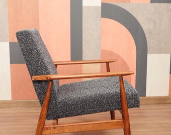 Scandinavian armchair white black granola design by H.Lis