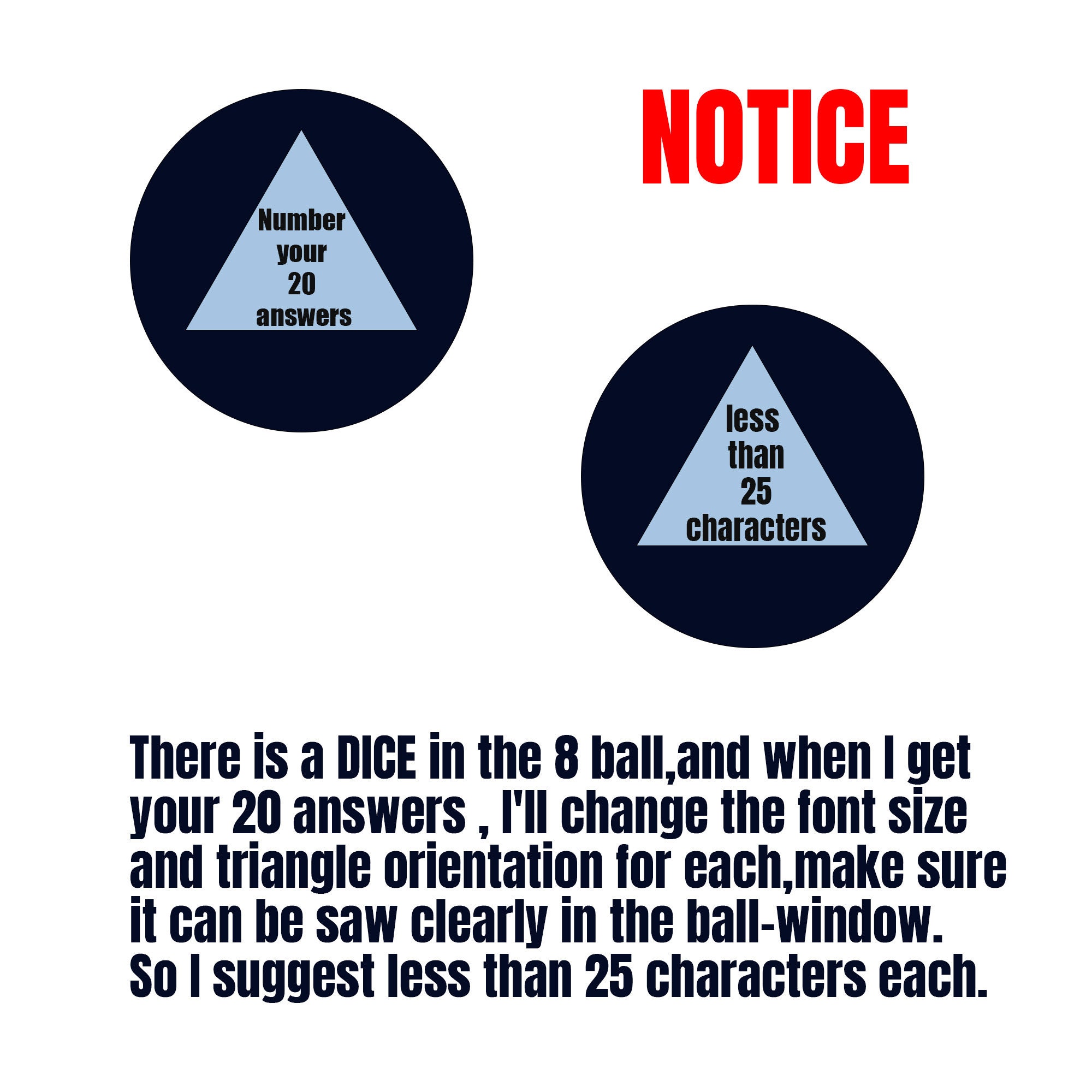 Custom Magic 8 Ball,20 Answers Eight Balls, Custom 8 Ball,eight Ball ...