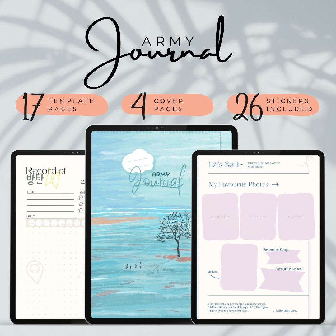 ARMY BTS Digital Bullet Journal, Bangtan Digital Journal, Army BTS ...