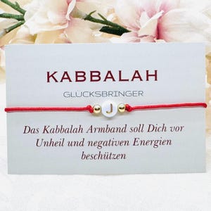 Bracelet Kabbale personnalisé avec carte porte-bonheur - bracelet porte-bonheur en fil rouge