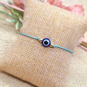 Bracelet Evil Eye avec carte porte-bonheur - Bracelet porte-bonheur Nazar