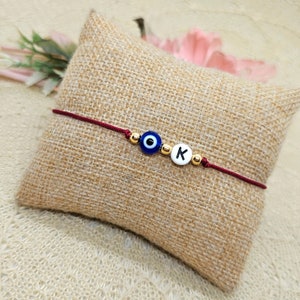 Gepersonaliseerde Evil Eye Macrame Armband incl. Lucky Charm Card - Nazar Lucky Charm Armband