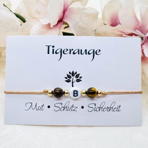 Pulsera de piedra preciosa de ojo de tigre personalizada: regalo para ella y para él: pulsera curativa delicada