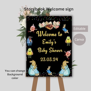 Storybook Welcome Sign| storybook welcome| storybook baby shower sign|storybook welcome wedding sign| storybook backdrop|DIGITAL