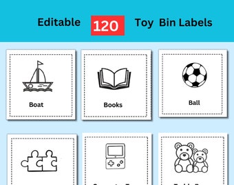 Toy Trofast  Bin Storage Labels printable Editable, Homeschool Pre_K classrroom Playroom Organization, Montessori, Visual Pictures Download