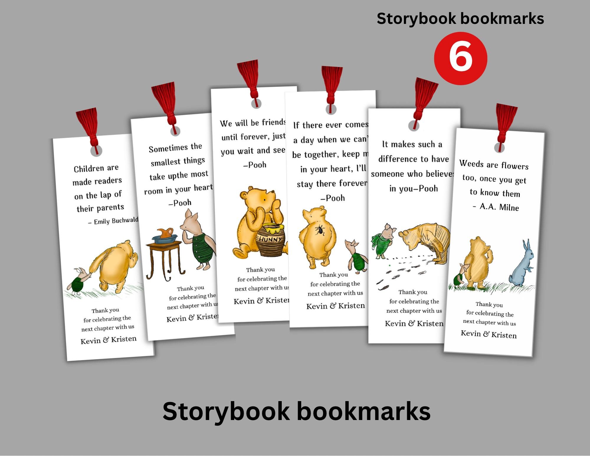 Digital Download Storybook Baby Shower Bookmark, Bookmark Favors, Baby ...