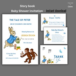 Verhalenboek baby shower bundel, verhalenboek baby shower uitnodiging, verhalenboek baby shower teken, verhalenboek baby shower achtergrond