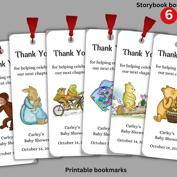 Baby Shower Bookmark - Etsy
