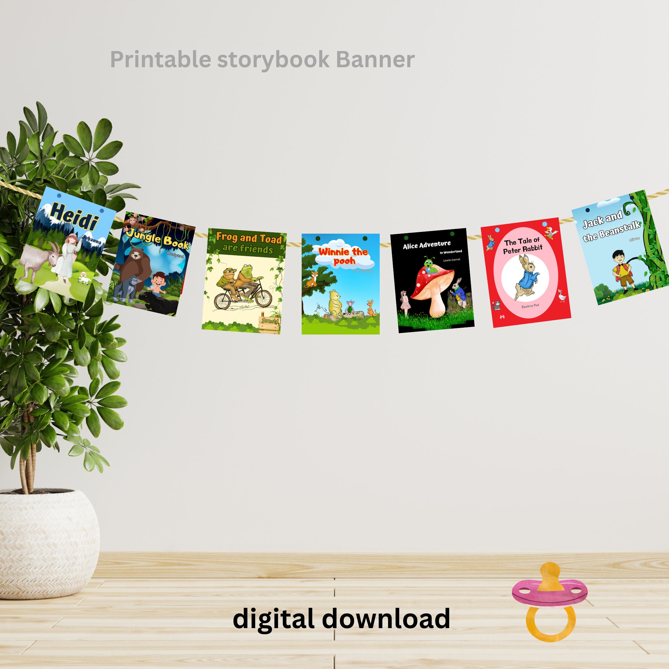 Digital Download Custom Storybook Banner, Kids Storybook Birthday Decor ...