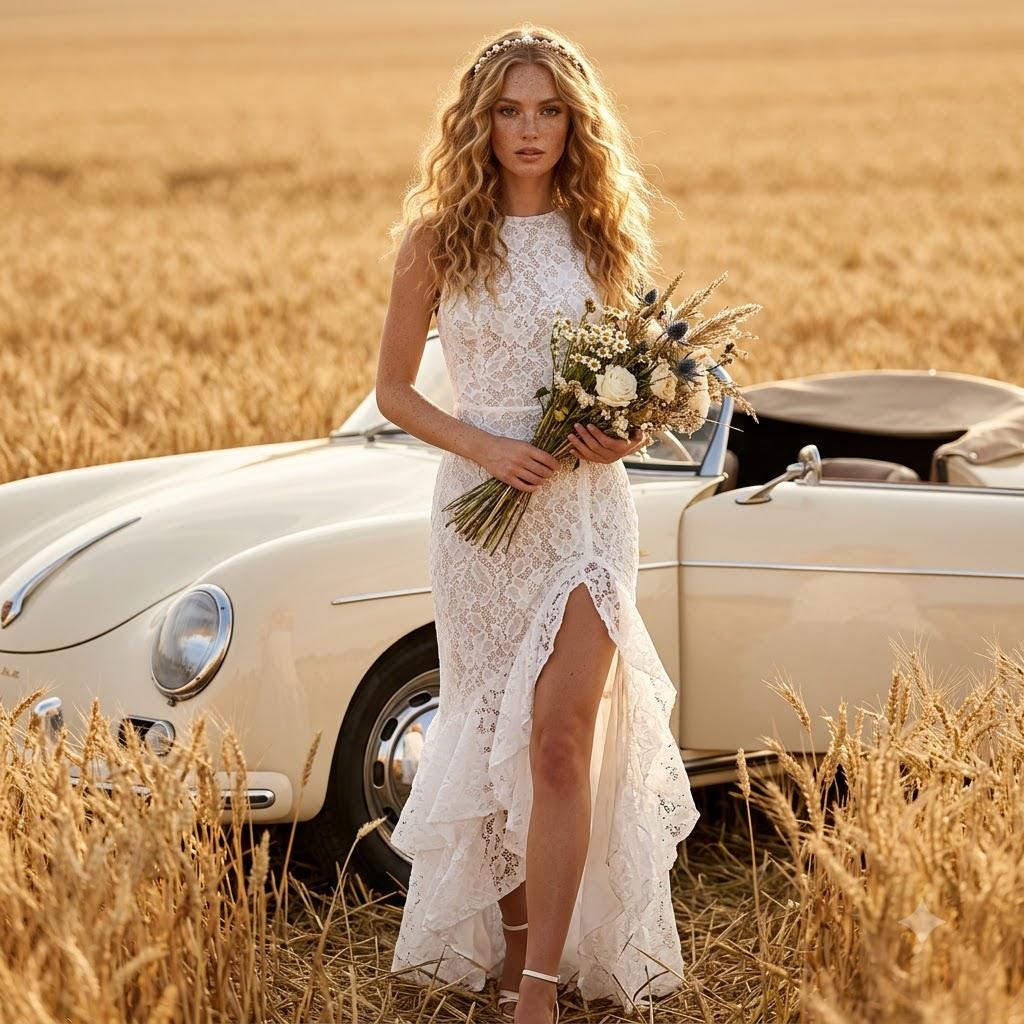 Vintage White Halter Dress