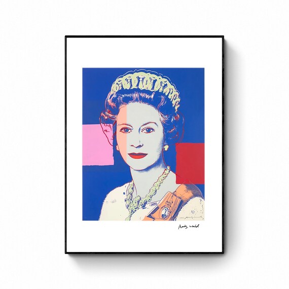 Andy Warhol Queen Elizabeth II Print Large Size Limited - Etsy UK